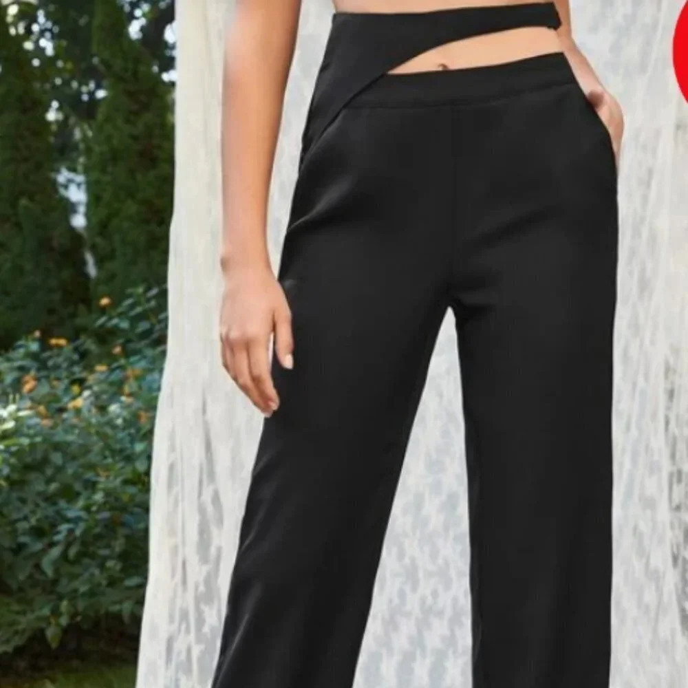 Shein Cutout Buckle  Pants